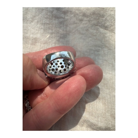 Vintage Signed NVC Colorful Rhinestone Gemstone Cocktail Ring Size 8 - Picture 8 of 10